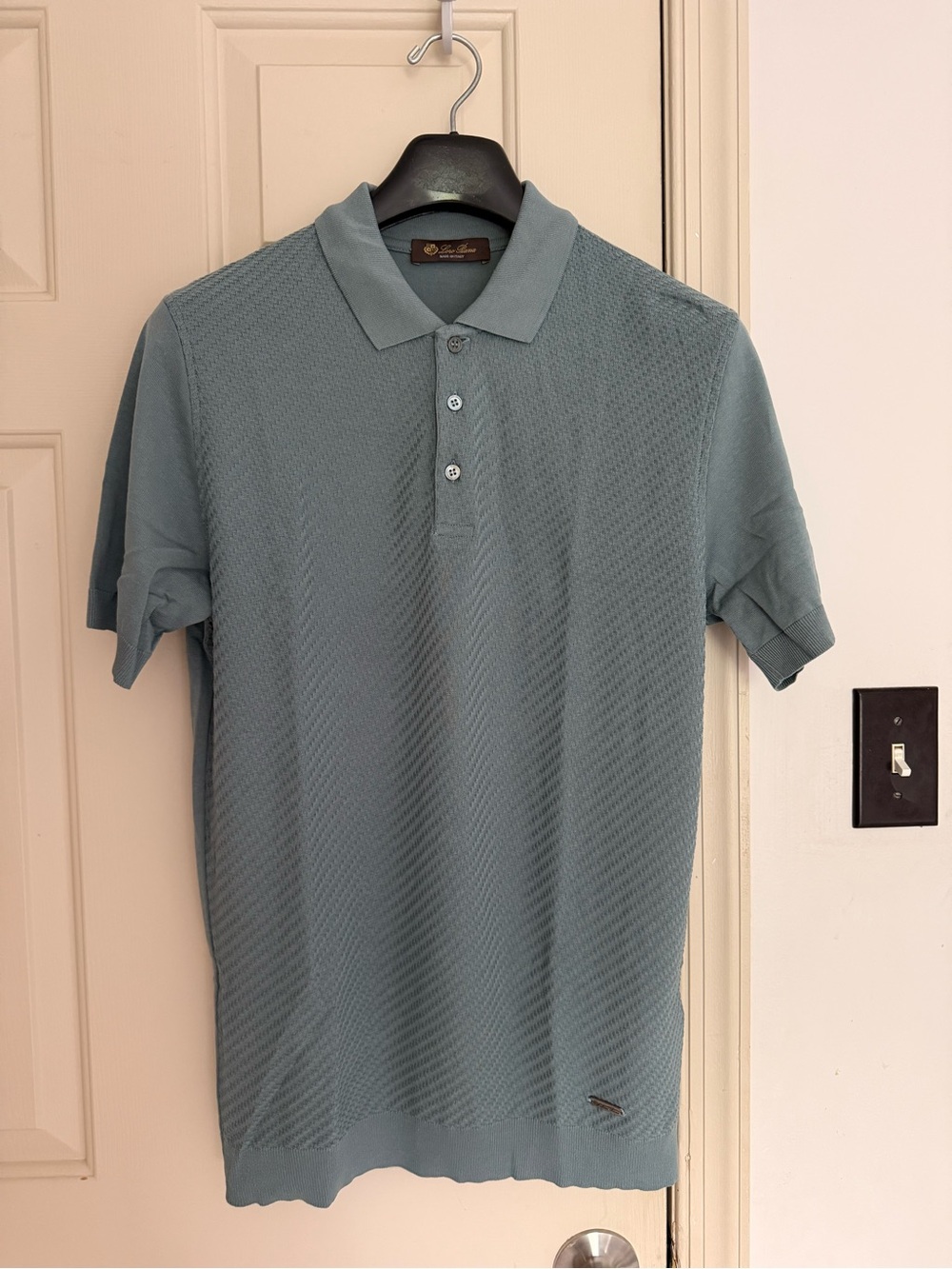 Loro Piana Men’s Polo in Slate Blue
